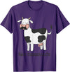 Funny Awesome Cow T-Shirts Nice Moostache - Funny Cow With Mustache T Shirt T-Shirt - Purple