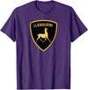 Llamaghini Apparel Co Llamaghini Funny Hillarious Llama Emblem Parody Fun Design T-Shirt - Purple