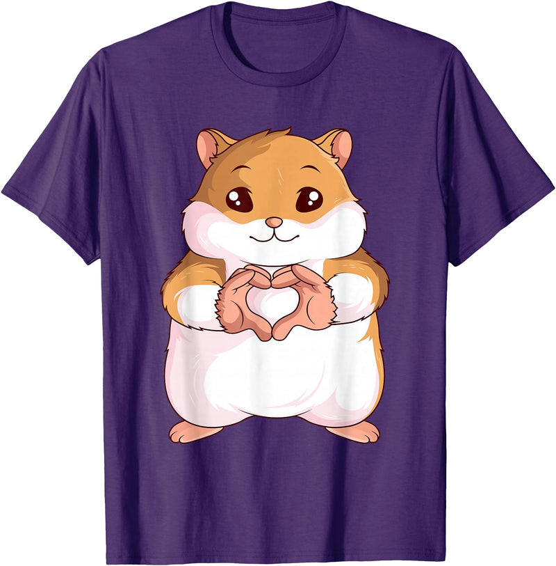 Hamster Lovers Girls Ladies T-Shirt - Purple