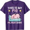 Family Matching Pajamas Men Women Boys Girls Kids Cute PJ Teen Boys PJs Girls PJs Funny This is My Pig Pajama T-Shirt - Purple