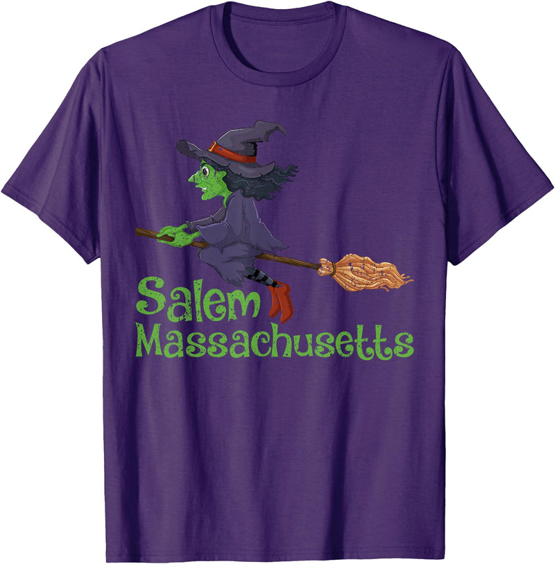 Salem Massachusetts Witch Halloween Gifts Funny Witch of Salem Massachusetts Halloween T-Shirt - Purple