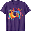 Here Piggy Piggy Design Here Piggy Piggy Funny Pig T-Shirt - Purple
