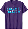 Polar Bear Plunge Ice Swimming Co Polar Bear Plunge 2022 Costume Ice Swimming Freezin Reason T-Shirt - Purple