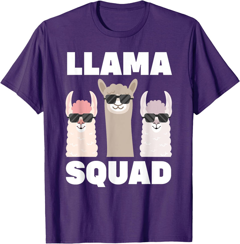 Funny Llama Gift Llama Lover Accessories & Stuff Funny Llama Design For Men Women Llama Alpaca Farm Animal T-Shirt - Purple