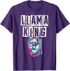 Llama Alpaca Lover Gifts Llama King Llamas Animal Lover T-Shirt - Purple