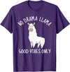 Llama Lama Llma Lamma No Drama Items Supplies Llama Love Good Vibes School Girls Kids Women Teens Gift T-Shirt - Purple