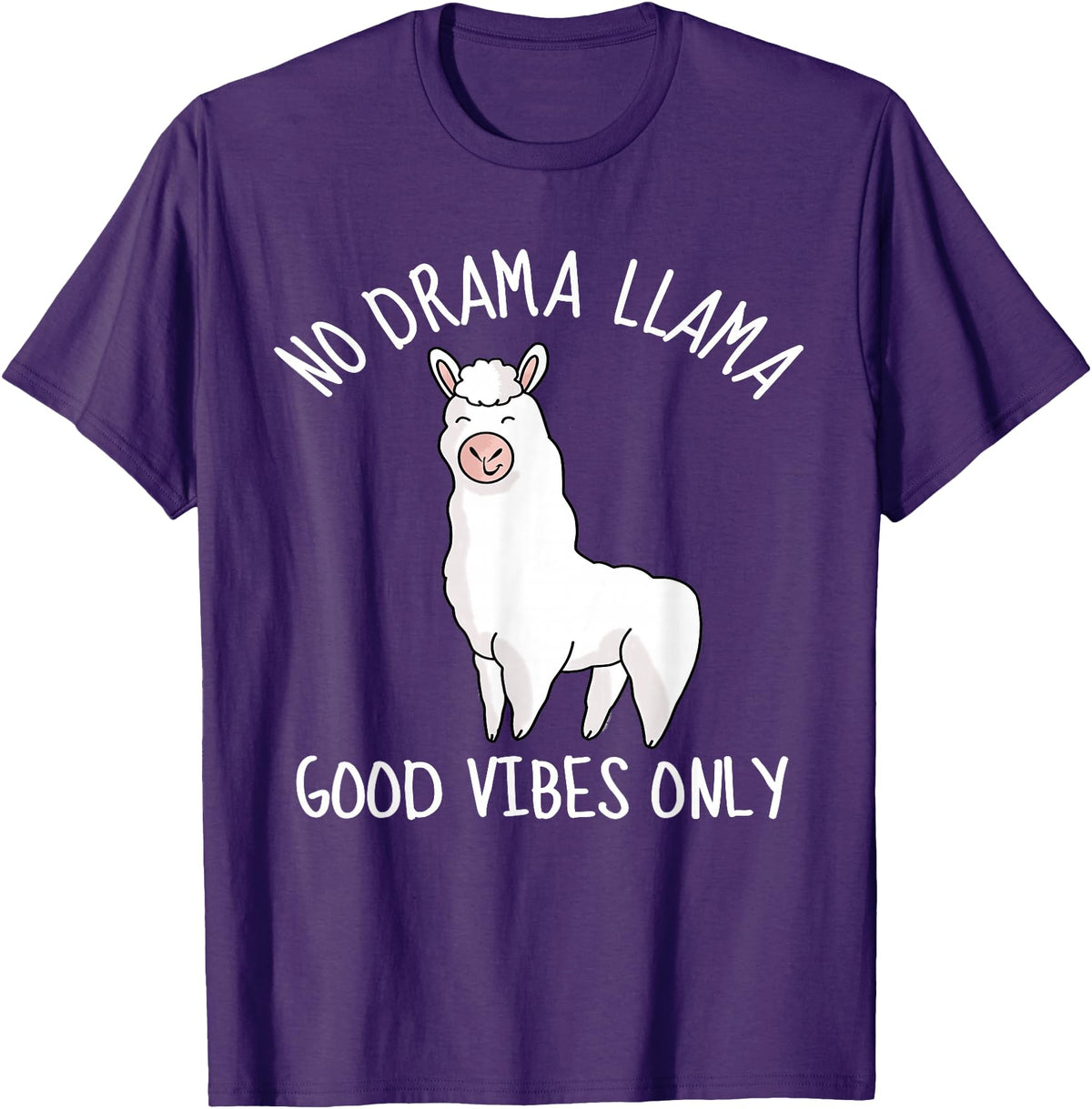 Llama Lama Llma Lamma No Drama Items Supplies Llama Love Good Vibes School Girls Kids Women Teens Gift T-Shirt - Purple