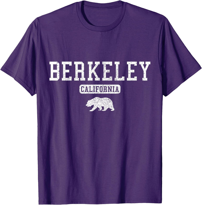 Berkeley California - Apparel & Gifts Berkeley California Bear Pride Vintage T-Shirt - Purple