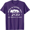 IN NATURE DESIGN CO. PEOPLE IN SLEEPING BAGS ARE BURRITOS TO BEARS T-Shirt - Purple