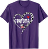 Black White Family Cow Farm Grandma Cow Print Cow Heart Pattern Farmer Cows Mother's Day T-Shirt - Purple