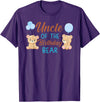 Family Birthday Bear Gifts Uncle of Birthday Boy Bear 1st Birthday Party Boy T-Shirt - Purple