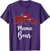 Cute Xmas Gifts Tartan Bear Cub Matching Costumes Mama Bear Buffalo Red Plaid Christmas Pajama Family Outfits T-Shirt -