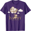 Cute Bearly Wait Baby Shower Bear Matching Family Abuelo We Can Bearly Wait Baby Shower Bear Family Matching T-Shirt - Purple