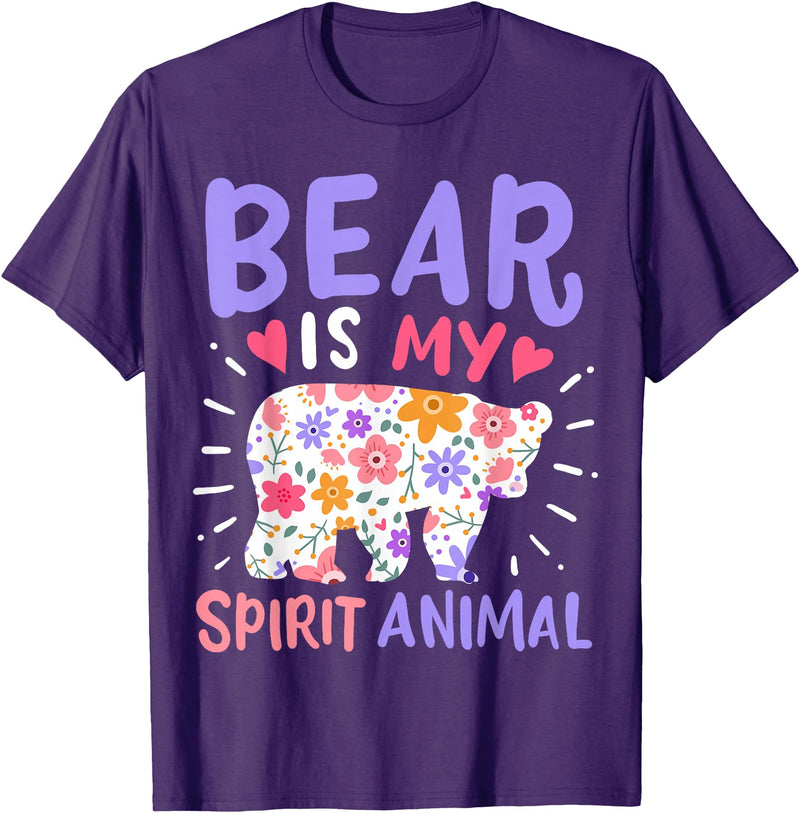 Bear Is My Spirit Animal Bear Spirit Animal T-Shirt - Purple