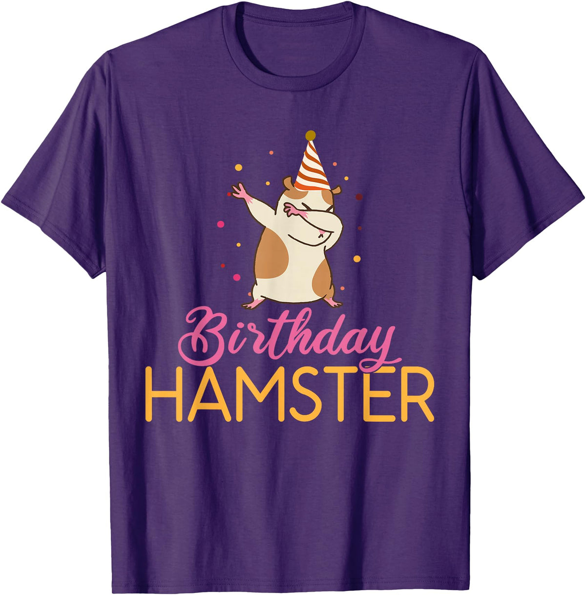 Birthday Hamster Cute Hamster Lover T-Shirt - Purple