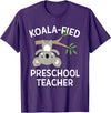 Preschool Teacher Gifts and Apparel Cute Koala Preschool Teacher T-Shirt Funny Pun Gift T-Shirt - Purple