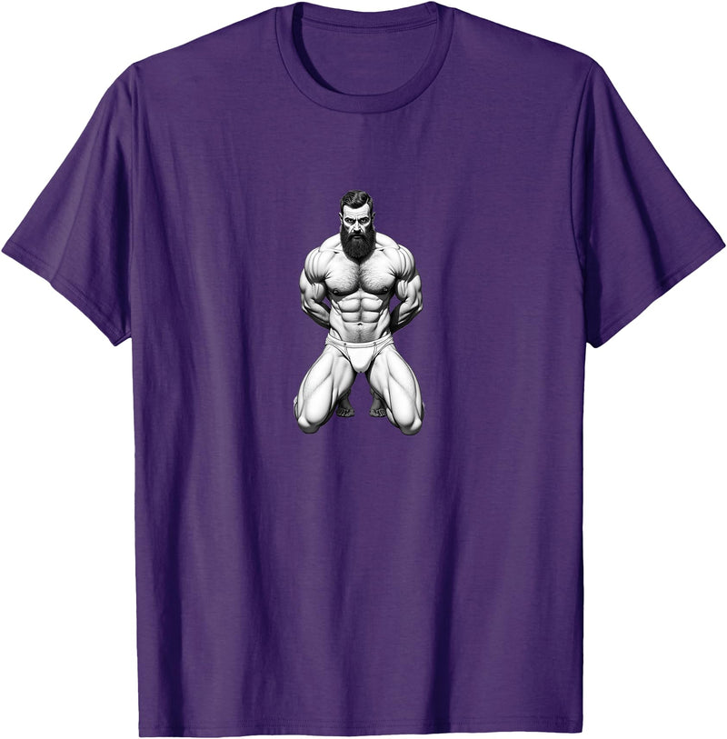 Jay Moe Design Bear, Pride, Gay Pride, Bear Pride Flag, Gay, Rainbow Flag T-Shirt - Purple