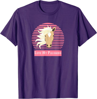 Palomino Horse Gifts Palomino Horse Love My Palomino T-Shirt - Purple