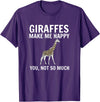 Funny Giraffe Lover Tees Giraffen machen mich glücklich du nicht so sehr Giraffe Lovers T-Shirt - Purple