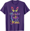 Christian Easter Silly Rabbit Easter Is for Jesus T-Shirt in Purple