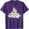 Funny Animals For The Holidays Polar Bear Christmas Tree Funny Animal Christmas Polar Bears T-Shirt - Purple