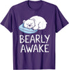 Polar Bear PJ Gifts Polar Bear Pajama Bearly Awake Sleep T-Shirt - Purple