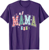 Mama Easter Day Funny Easter Mom Rabbit T-Shirt in Purple