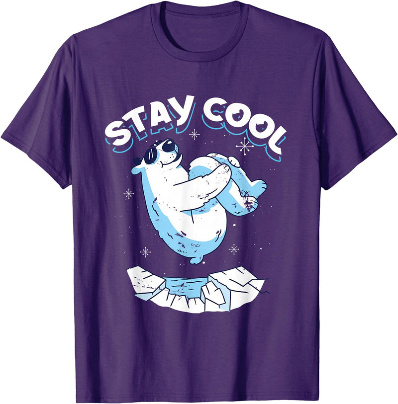 Stay Cool Polar Bear Arctic North Pole Gift Stay Cool | Polar Bear | Arctic North Pole T-Shirt - Purple