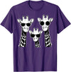Giraffe Animal Sweet Graphic Giraffes Family with Sunglasses - Giraffe T-Shirt Small - Purple