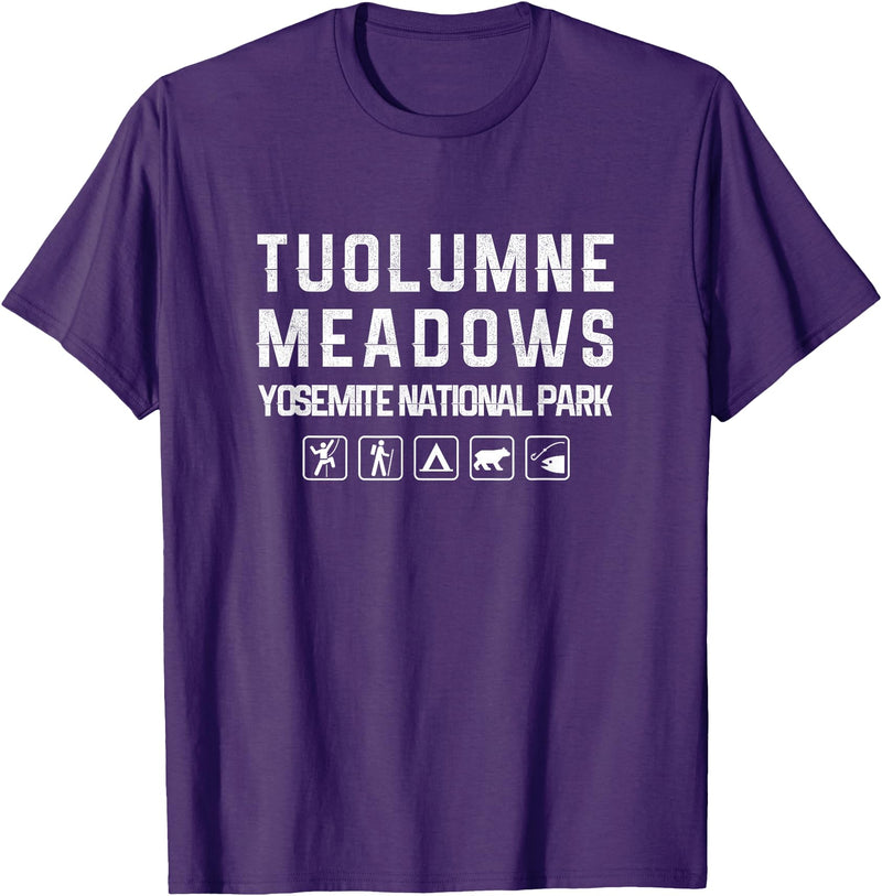 California Shirts Tuolumne Meadows, Yosemite Outdoor T-shirt T-Shirt - Purple