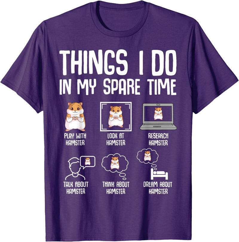 Hamster Women Kids Girls T-Shirt - Purple