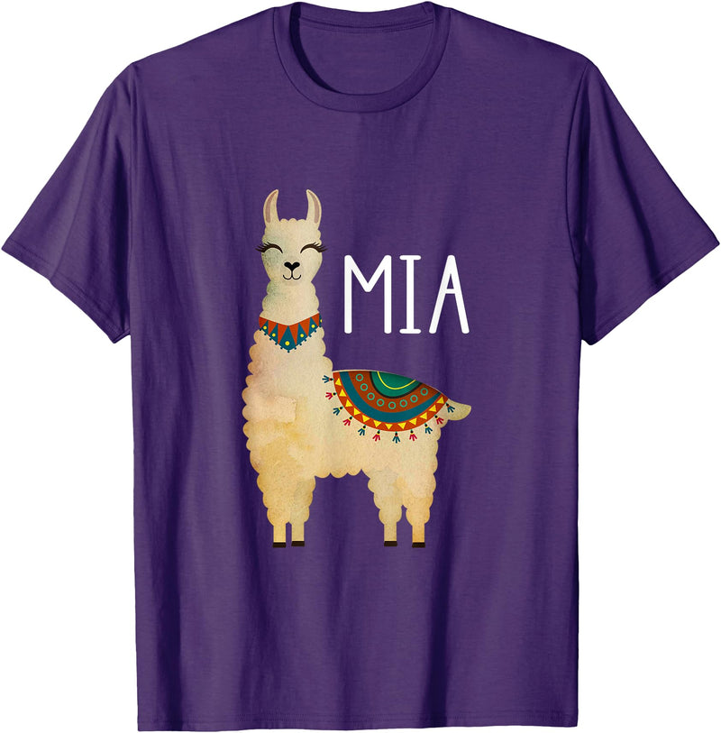 Llama Lover Ideas For Spanish Hispanic Mom Llama Mia Spanish Mom Mamá Mother’s Day Funny T-Shirt - Purple