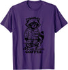 I'm scary before coffee raccoon halloween apparel I'm Scary Before Coffee T-Shirt - Purple