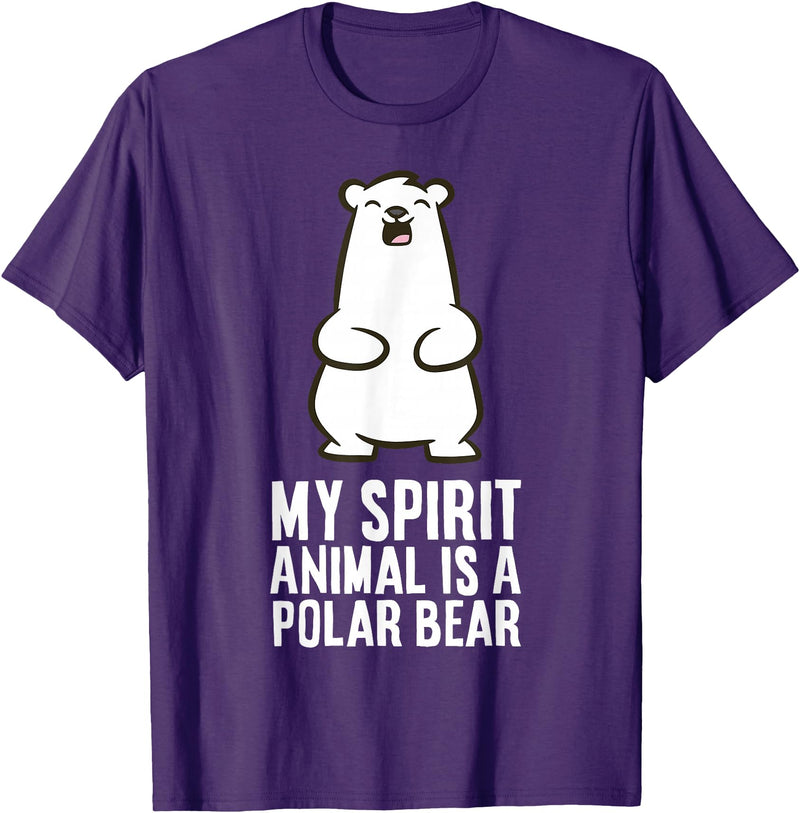 Cute Polar Bear Gifts And Tees My Spirit Animal is A Polar Bear T-Shirt - Purple