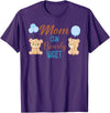 Family Baby Shower Gifts Mom Can Bearly Wait Bear Gender Neutral Boy Baby Shower T-Shirt - Purple