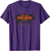 County Fair and Livestock Apparel Co. Das ist mein Fair Week Shirt State and County Animal Hog Pig T-Shirt - Purple