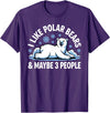 Polar Bear Gift Polar Bear Accessories & Stuff Cute Polar Bear Art for Men Women Kids Polar Bear Lover T-Shirt - Purple