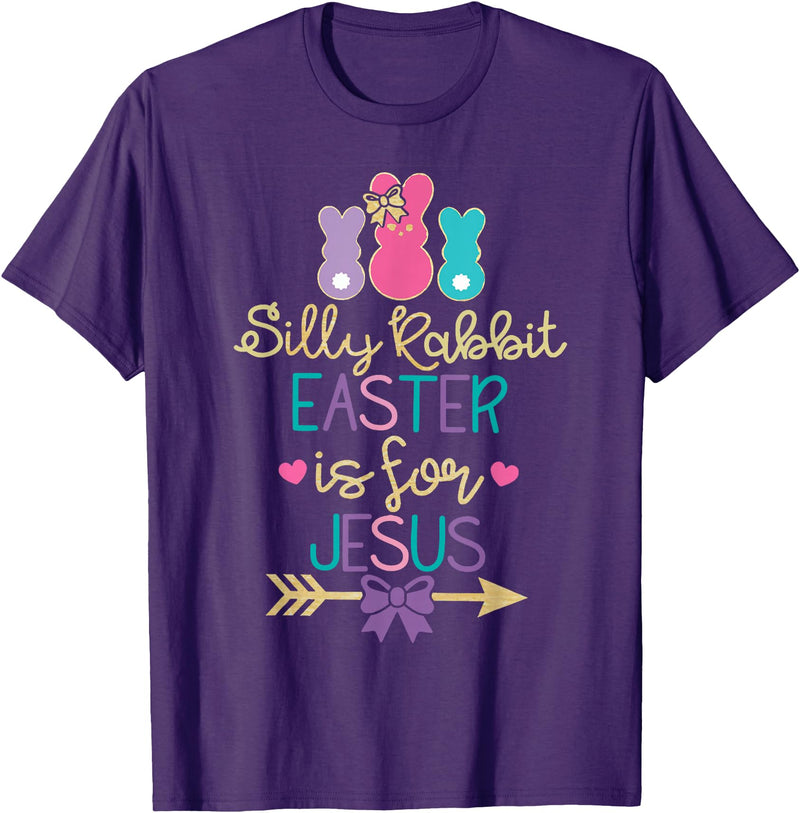 Is for Jesus Rabbit T-Shirt in Purple