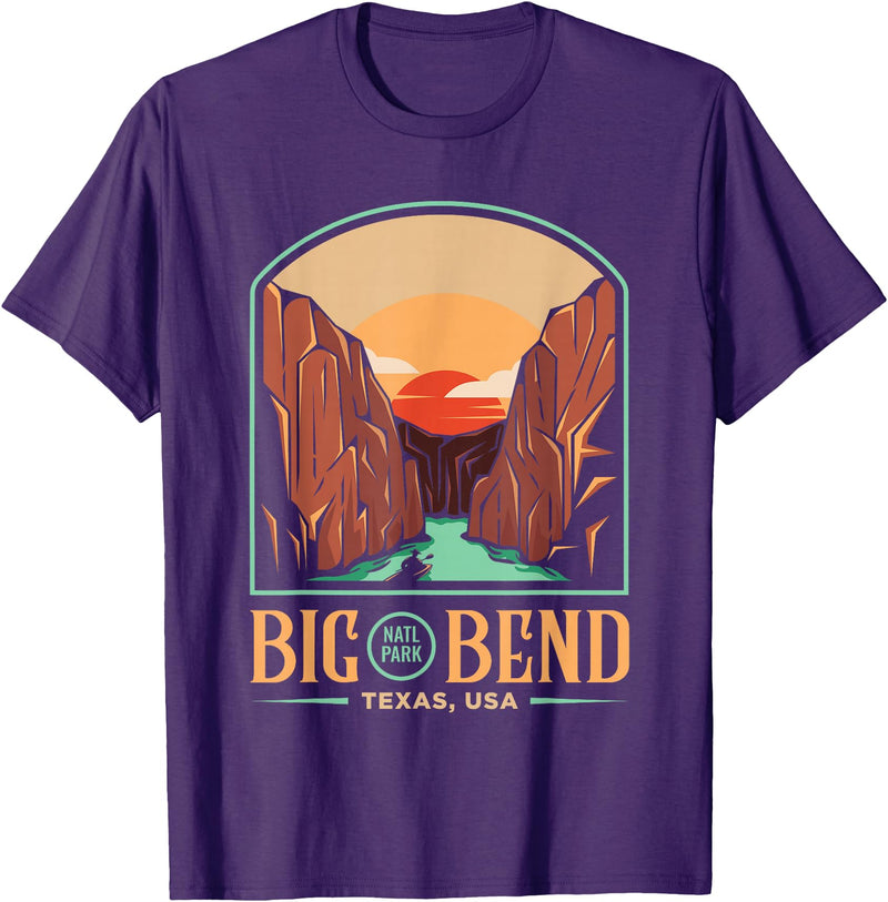 US-Nationalparks Geschenke & Souvenir Big Bend National Park Brewster Texas US Gift T-Shirt - Purple