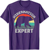 For Those Who Hate Winter Hibernation Bear Expert - Retro Funny Winter T-Shirt - Purple