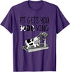 PT Gets You Moo Ving Cow Lover Physical Therapy Therapist T-Shirt - Purple