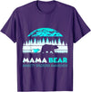 Mama Bear Retro Anxiety Disorder Awareness T-Shirt - Purple