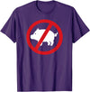 No meat No pigs meat T-Shirt - Purple