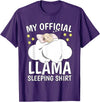 Llama Sleeping Wear Kids, Women & Men Official Sleeping Shirt Sleep Shirt Pajama Naps PJ Llama T-Shirt - Purple