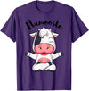 AdnDesigns Co. Funny Cow Yoga Shirts & Gifts Namoostee Cow Shirt Women Girls Cow Lover Gifts Namaste Yoga T-Shirt - Purple