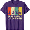 Best Bunny Dad Ever Rabbit Dad Rabbit Bunny T-Shirt in Purple