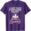I Cant Make Everyone Happy Im Not a Bunny Cute Rabbit Lover T-Shirt in Purple