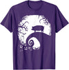 Funny Pig With Moon Halloween Tee Shirt Pig and Moon Halloween T-Shirt - Purple