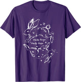 Half Rage Half Hope Rage Resistance Rabbit Resist Sarcastic T-Shirt in Purple