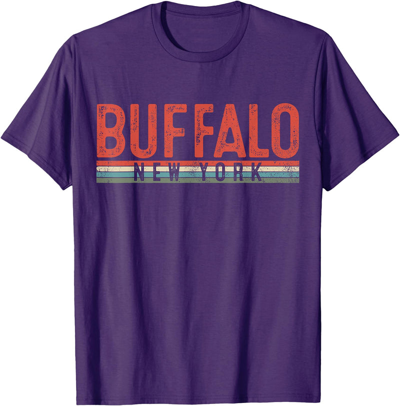 USAClassicTeez Buffalo New York Retro Vintage Gift T-Shirt - Purple